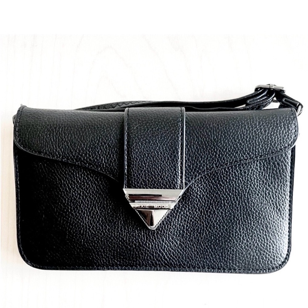 Pixie Mood Jacqueline Black Vegan Crossbody Clutch Minimalist Bag